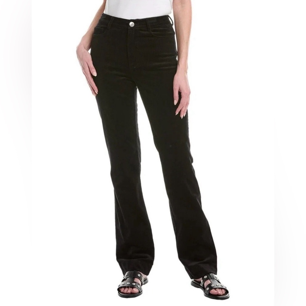 NWT Staud Chisel Straight Pant Corduroy Women's Size 10 Black Casual Grunge Fall